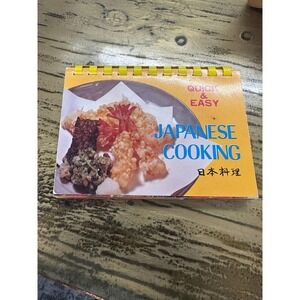 Quick and Easy Japanese Cooking Pocket Cookbook Spiral Bound Flip Book 1971